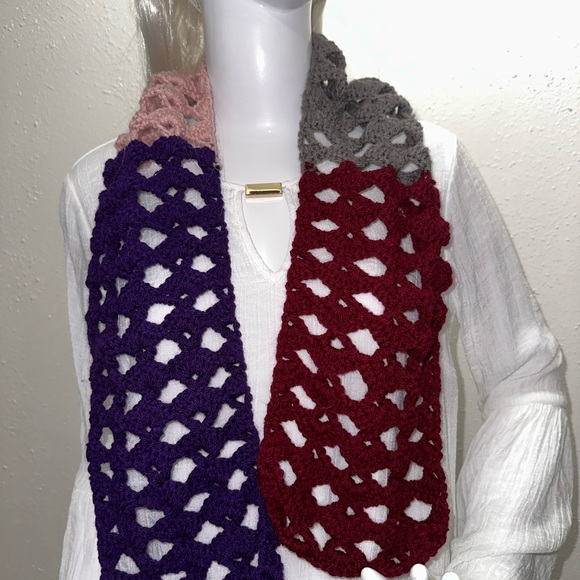 Multicolor Crochet Scarf - Picture 2 of 5